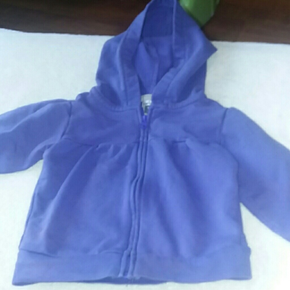A hooded baby jacket